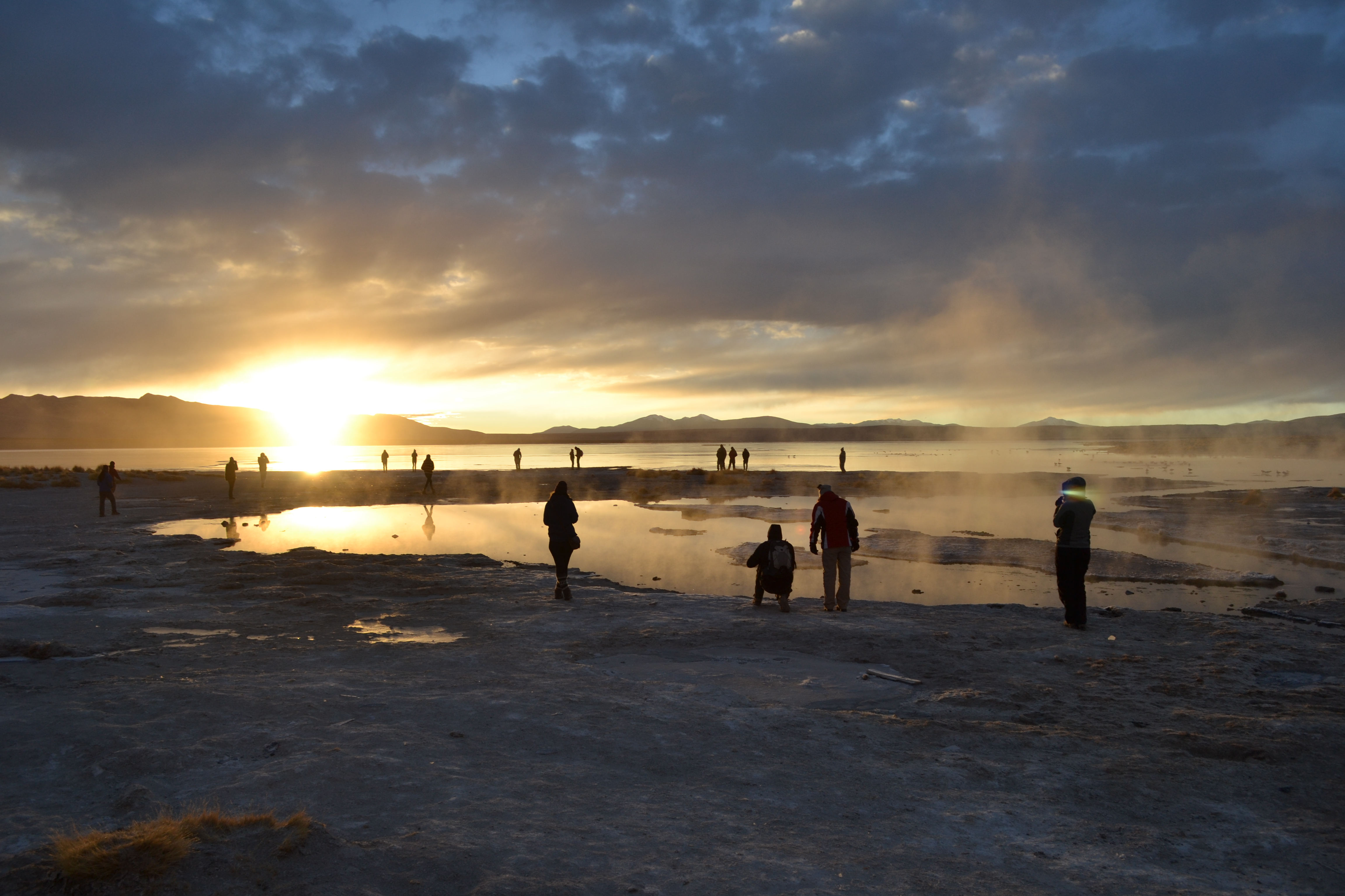 Photo of people and geyser